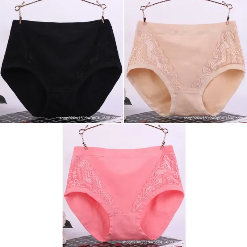 New Women Briefs Cotton Sexy Panty Lace Panties Underwear Plus Size Middle-aged women Underpants Large Size XXXL 4XL 5XL 6XL A1