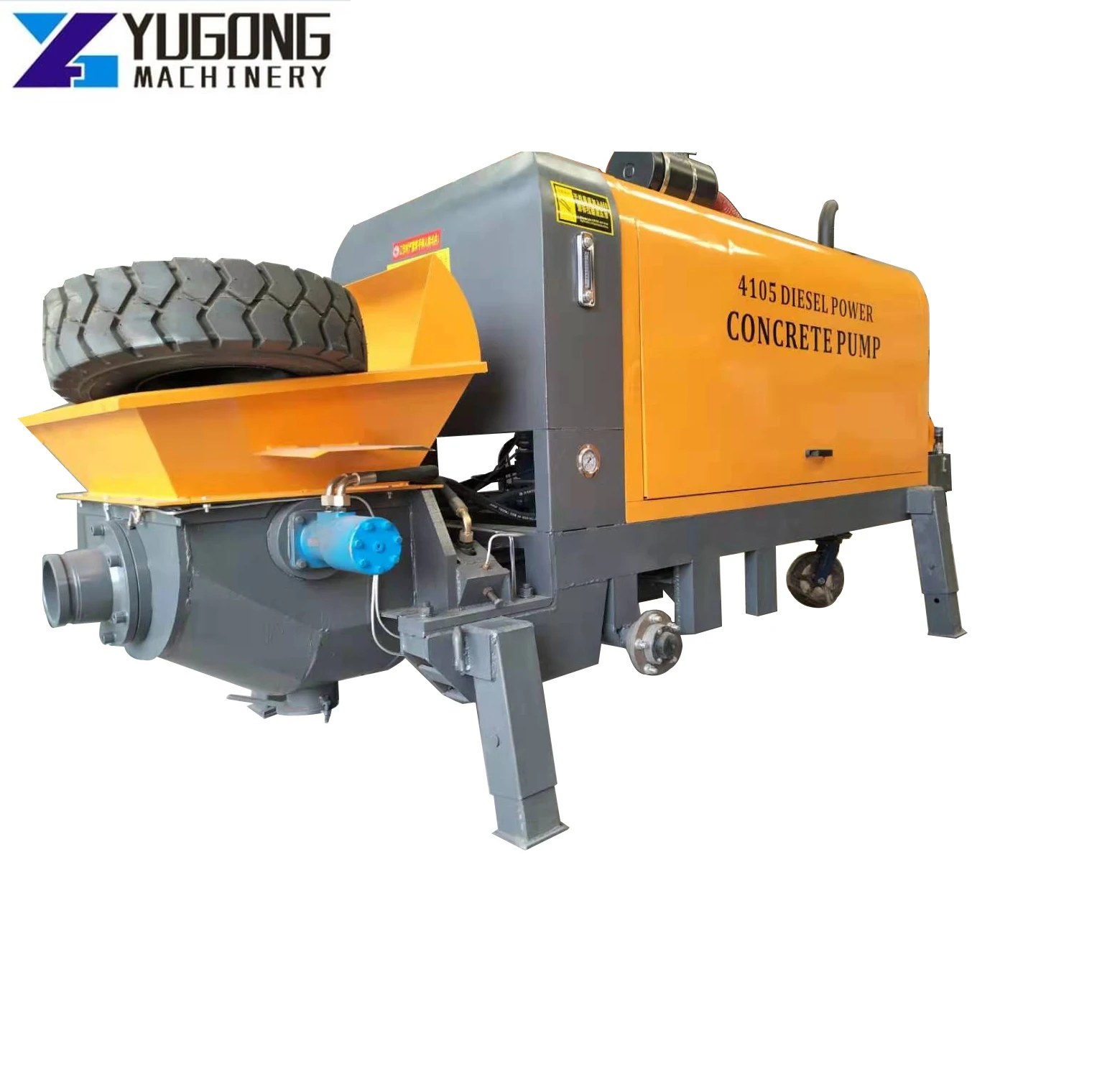 YG 60M Height Efficient Large Particles Diesel Concrete Pump Cement Ready Mixed Concrete Pump Combination