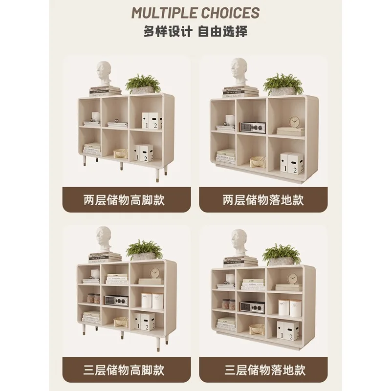 Bookshelf floor-to-ceiling shelf, living room storage, locker integrated household bay window multi-layer narrow locker