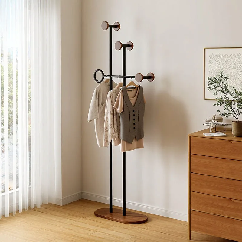 Modern Wooden Coat Racks Minimalist Organizer Clothes Wardrobes Standing Coat Racks Corner Shelf Dress Perchero Salon Furniture
