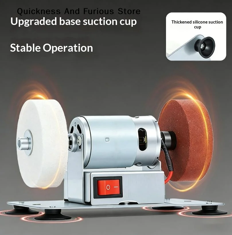 1Pcs Electric Bench Grinder Sanding Machine Electric Small Sander With 2 Wheels 5 Adjustable Speed For Metal/Jewelry/Knives/Wood