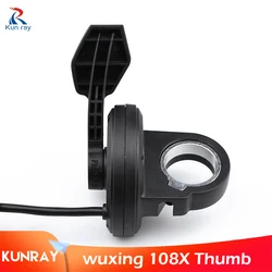 WUXING 108X Right Left Finger Thumb Throttle Ergonomic Design 20-22mm DIA Handlebar Electric Bicycle Scooter Bike Accessories