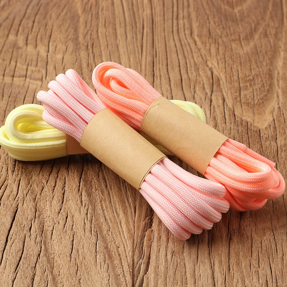 Round Shoelaces Pink/Yellow Replacement Laces for yeezy 350/700v3 Series Sneakers Boots Sports Shoes Accessories100/120/140cm