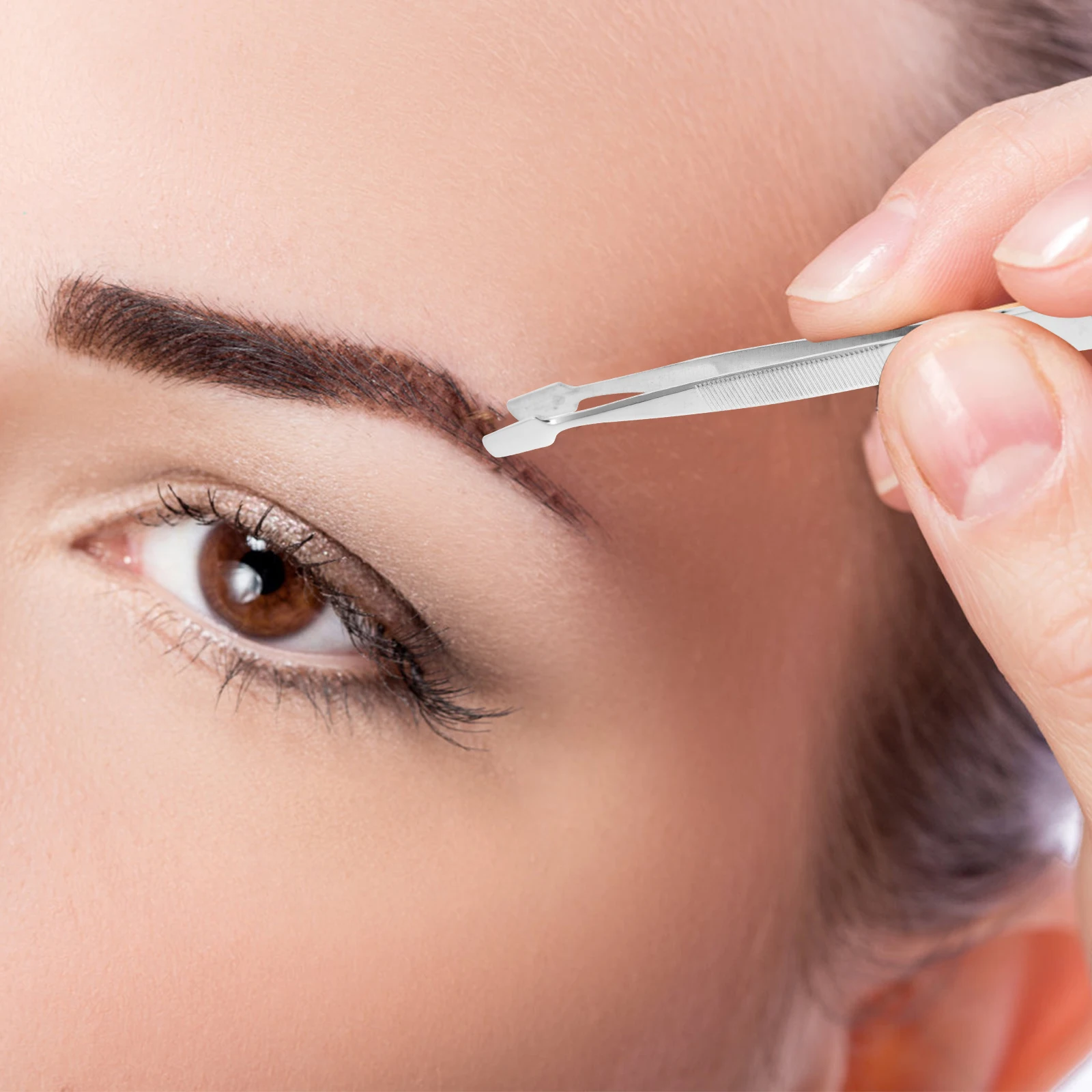 6 Stück Pinzette mit flacher Spitze, lange Pinzette aus Edelstahl zum Basteln, Schmuck, Stempel, Münzen, Präzisionshandhabung, Stempelpinzettenzange