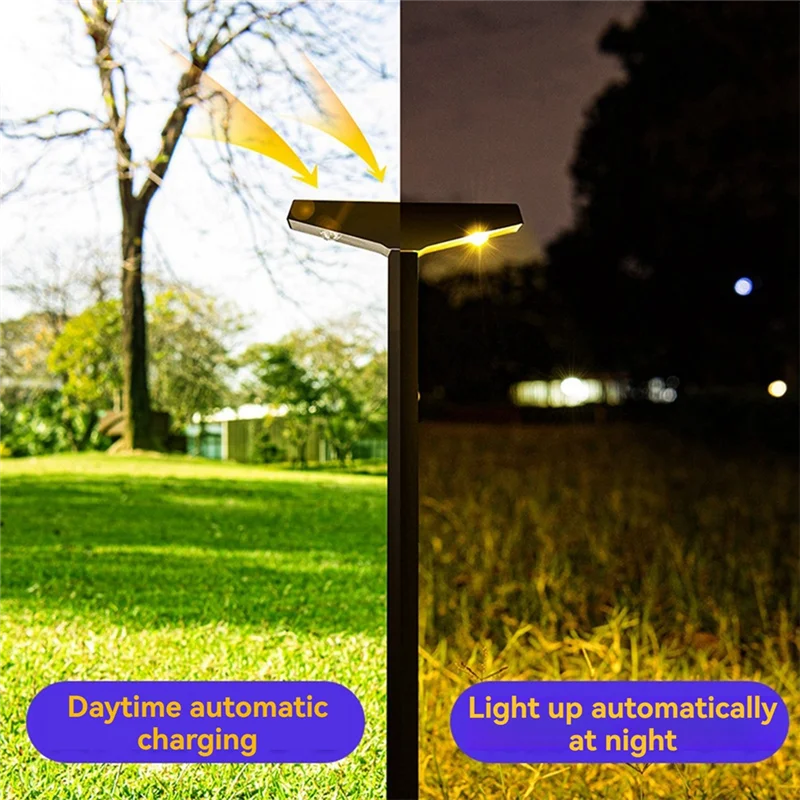 

A64T-Солнечные уличные садовые фонари Солнечные садовые декоративные фонари для газона Украшение дороги Солнечный наземный светильник Теплый свет