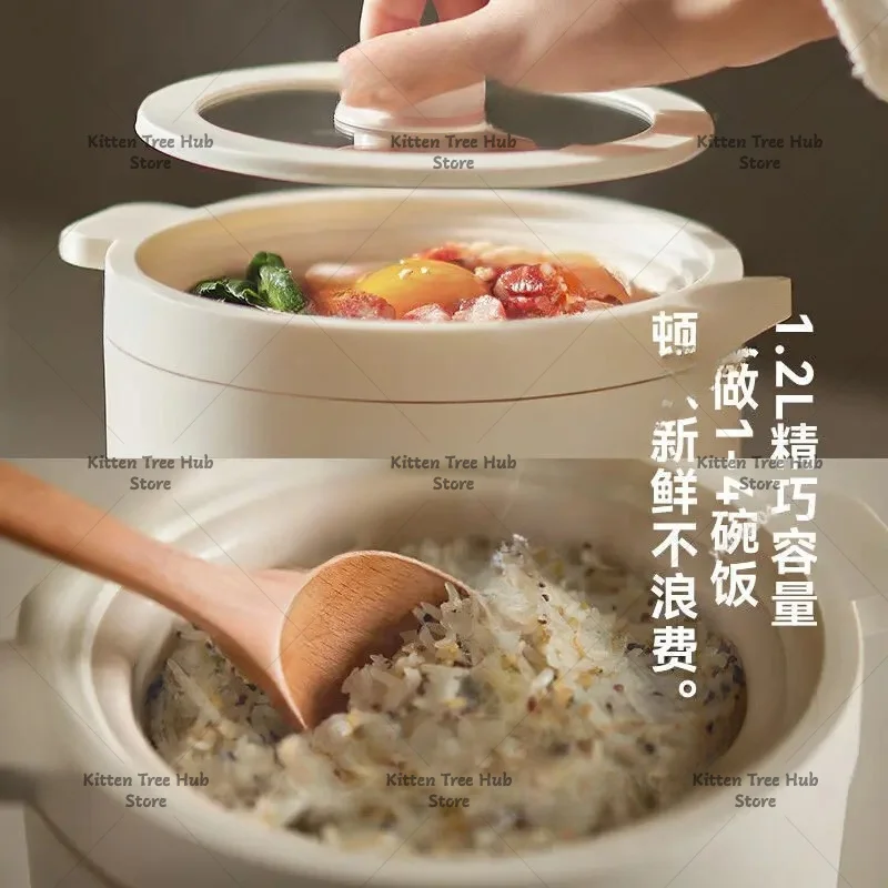 Timable Portable 1.2L Multi-function Rice Cooking Machine Mini Home Cooker For 1 to 2 Persons