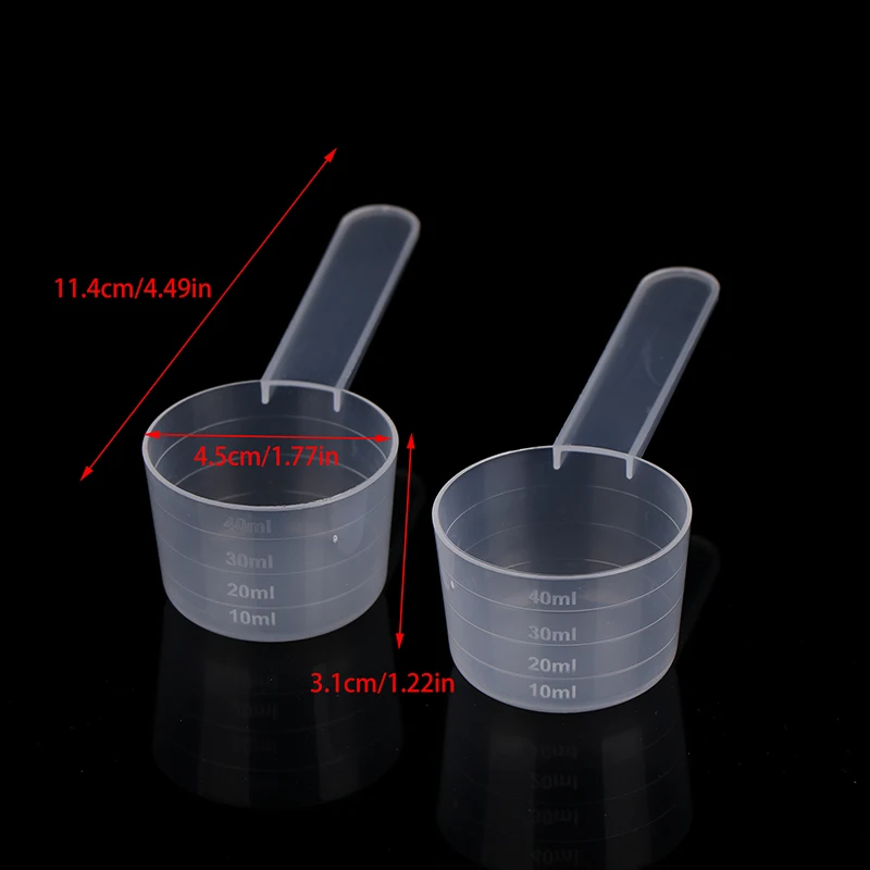 10Pcs 20g Flat Bottom Graduated Measuring Spoon With Scale Transparent Plastic Kitchen Baking Measuring Spoon Tableware view 6