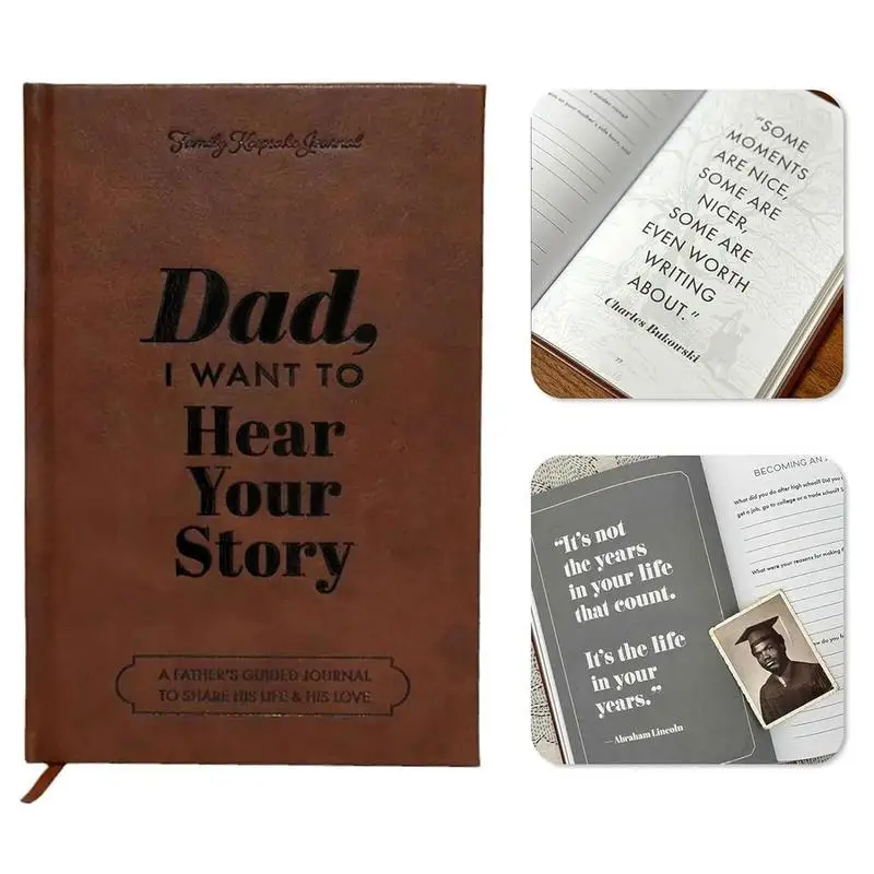 Dad I Want To Hear Your Story Heirlooms Edition A Fathers Guided Journal To Share His Life And His Love Dad\'s Story Leather