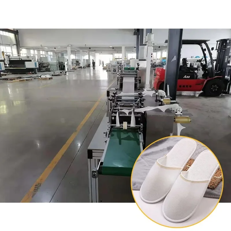 Hot SaleNon Woven Soft Slipper Production Line Custom Logo Disposable Hotel Slipper Making Machine
