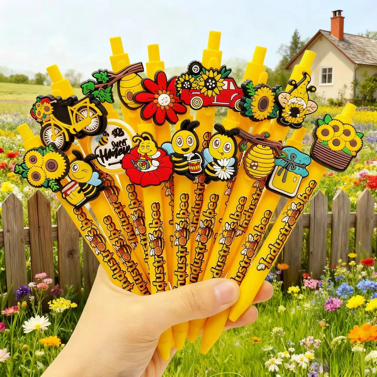 

6/10/15/18/20/25pcs Bee-shaped Ballpoint pen: Diligent bee-themed series, Quick pen, Efficient workplace gift pen