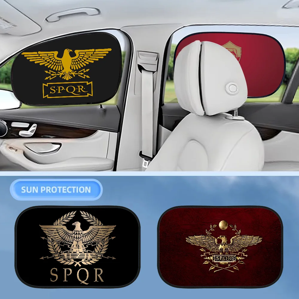 

Roman SPQR printed Car Sunshade Window Self-priming Heat Insulation Inside Electrostatic Adsorption Side Curtain Privacy Car