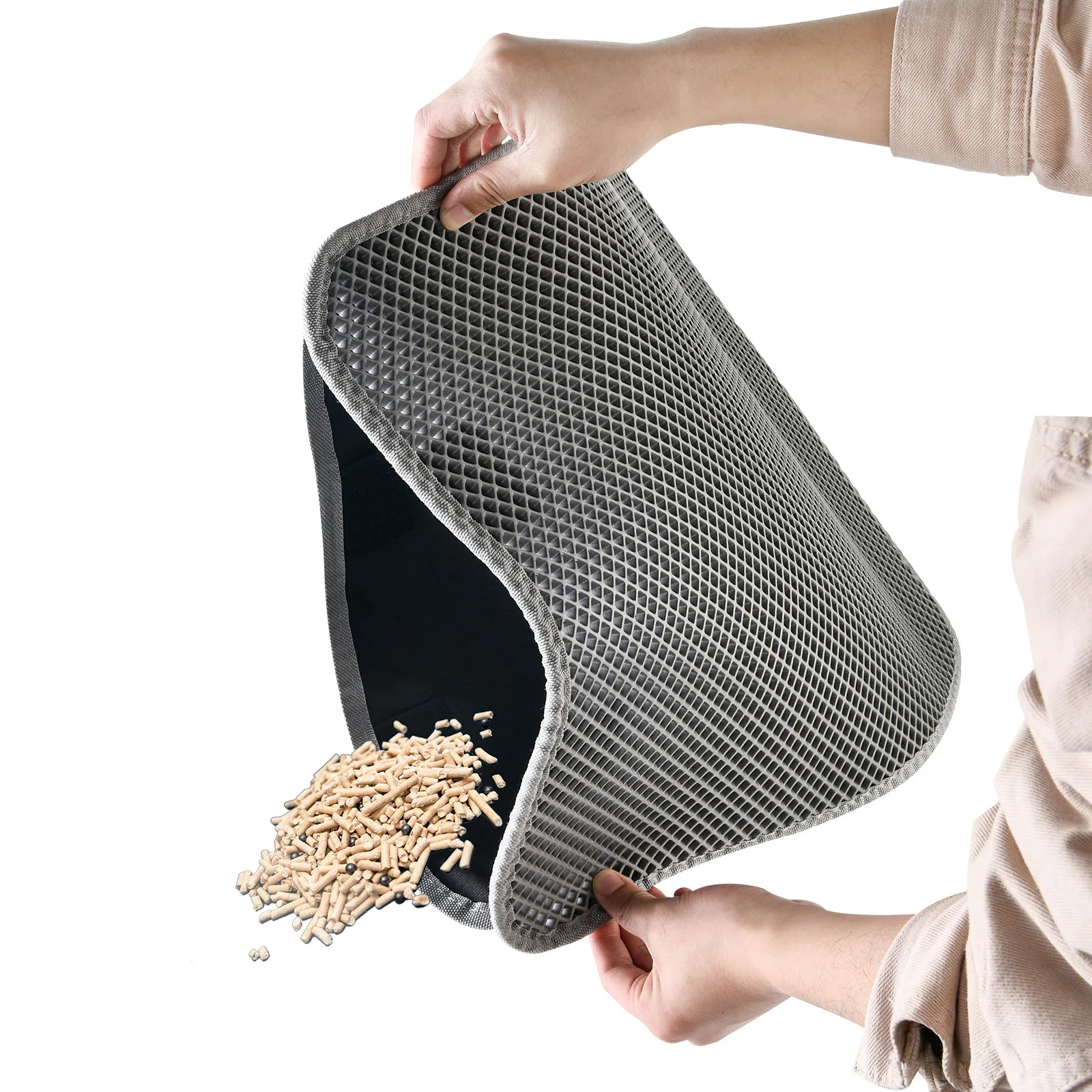 Cat Litter Mat Waterproof Double Layer Pet Litter Box Mat Pet Toilet Cat Mat Nonslip Sand Cat Washable Mat Pet Clean