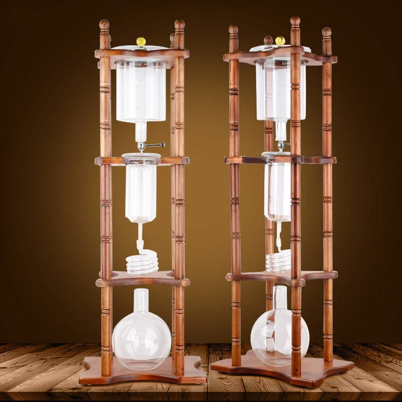 

25cups Ice Drip Japanese Style Syphon Coffee Maker Cold Brew Drip Pots Coffee Maker 3000ml Heat Resistant Glass For Barista