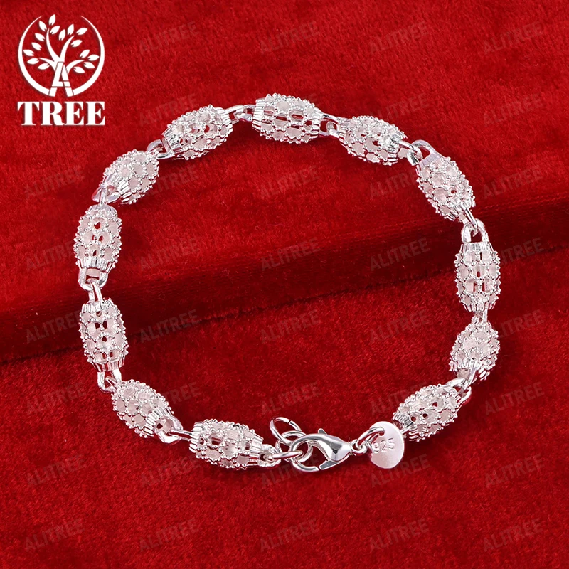 Elegant Women 925 Sterling Silver Openwork Bracelet Sophisticated Stylish Jewelry Perfect Birthday Parties Formal Occasions