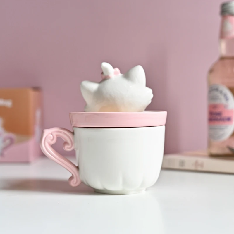 Disney Marie Cat Coffee Cup Action Figure Toys Ceramic The Aristocats Marie \