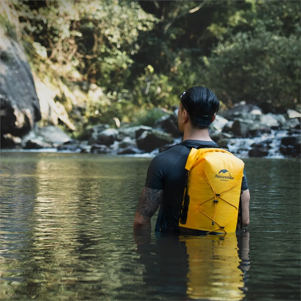 Naturehike TB03 Shimmer Wet and Dry Separation TPU Waterproof Bag Lightweight Large Capacity IPX6 Waterproof Backpacks NH21FSB04