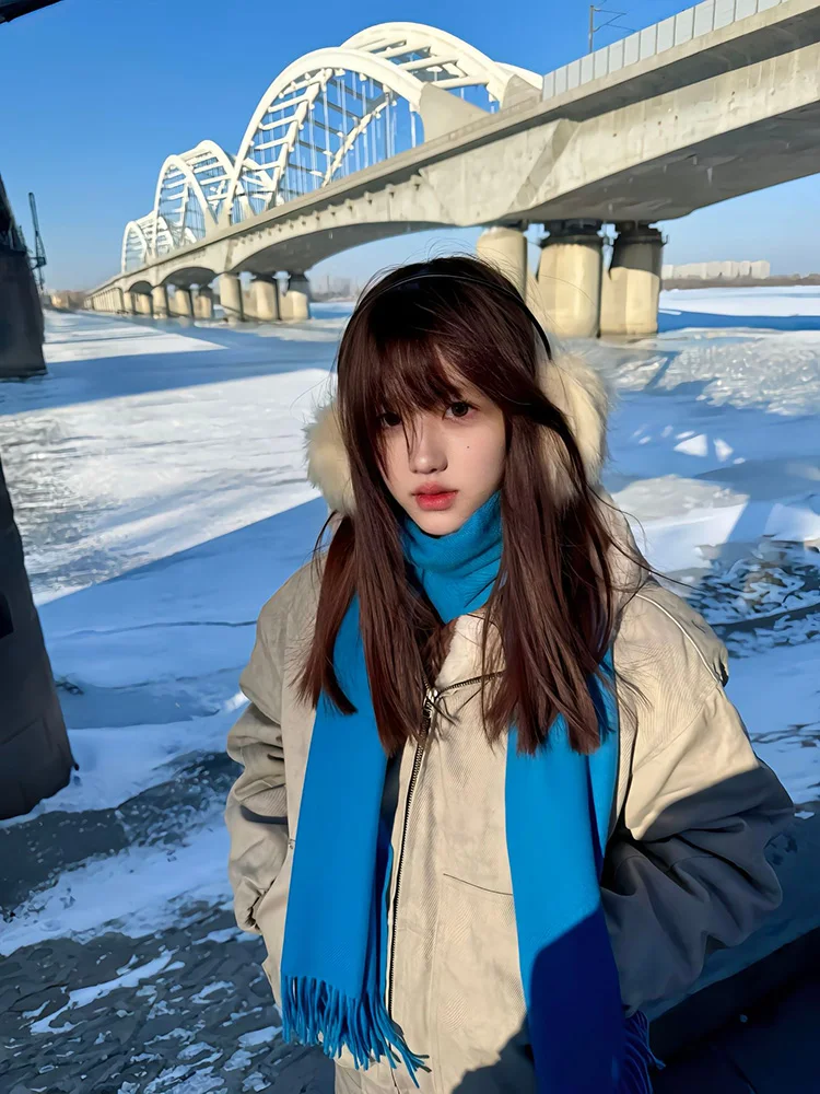 

Cleanfit Marble Eagle Men's Cotton Jaet ort Hooded Lamb Fur Vest Winter Warm Casual Loose Fit Polyester Fiber