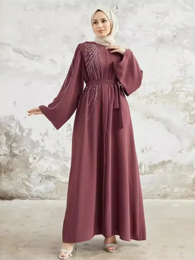 Ramadan Eid Dubai Elegant Abaya Kebaya Islam Muslim Kaftan Modest Dress For Women Robe Musulmane Caftan Marocain Femme Vestidos