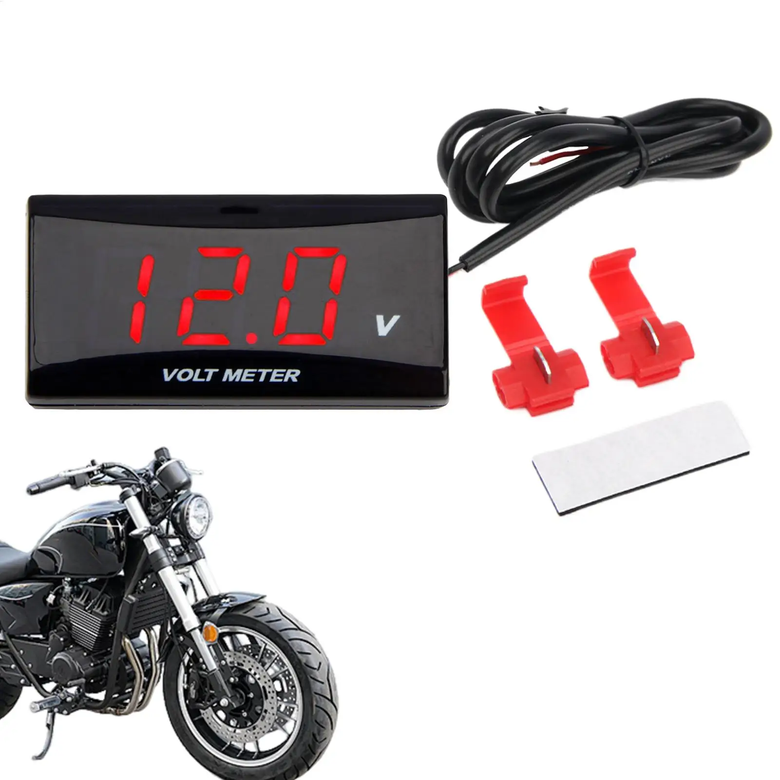 Para koso xmax250 300 nmax cb 400 cb500x monitor de bateria testador calibre display lcd 0-20v monitor de bateria do motor voltímetro
