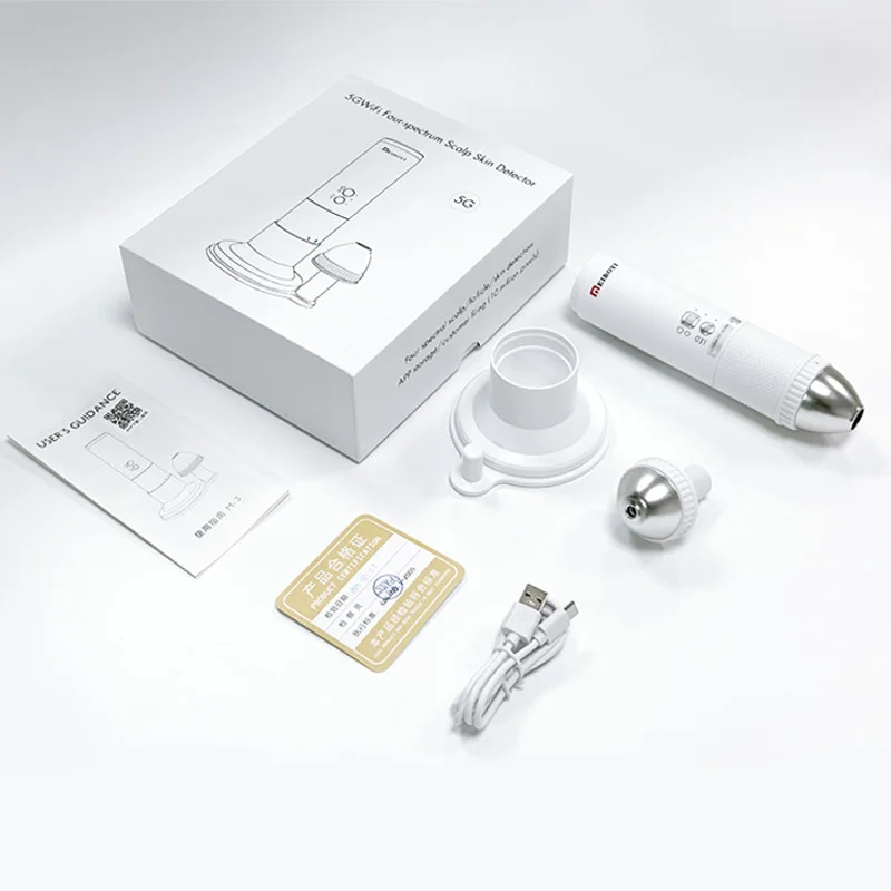 جديد واي فاي HD فروة الرأس/الجلد/كاشف بصيلات الشعر قابلة للشحن الأشعة فوق البنفسجية اختبار تحليل المكبر المهنية 20X/200X محلل الجلد