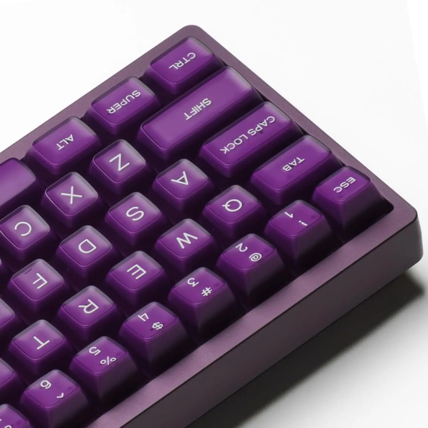 

Purple Jade Keycaps 142 Keys Double Shot PBT Keycaps RSA Profile Translucent Green Shine Through Custom Set for ISO ANSI 60 75 8