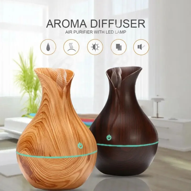 Creative Appearance USB LED Ultrasonic Aroma Humidifier Essential Oil Diffuser ABS PP Exquisite Aroma therapy Purifier