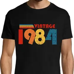 40th Birthday T-shirt 1984 Tshirt Birthday Souvenir Women for Men Happy Birthday T Shirt Retro Style TEE Gifts CONTTON Camisas