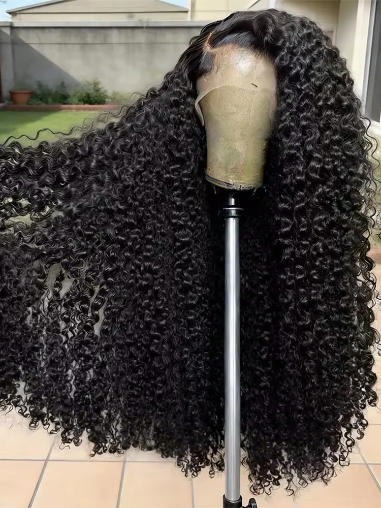 

40 46 дюймов 300% плотность воды вьющиеся 13x6 HD парики из натуральных волос на фронтальной части шнурка предварительно сорванные для женщин бразильский глубокий волнистый парик фронта шнурка