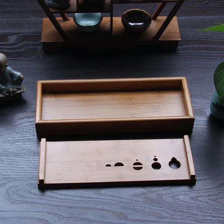 Natural Wood Bamboo puer Tea Tray,Kung Fu Tea set room Board table Chinese traditional culture ceremony tools Tea Set