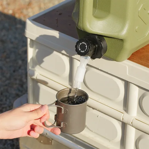 Imagen 2 del producto Cubo de agua potable para exteriores de 12L con recipiente de agua con espiga, tanque de almacenamiento de agua de gran capacidad para vehículo, coche, Camping y senderismo