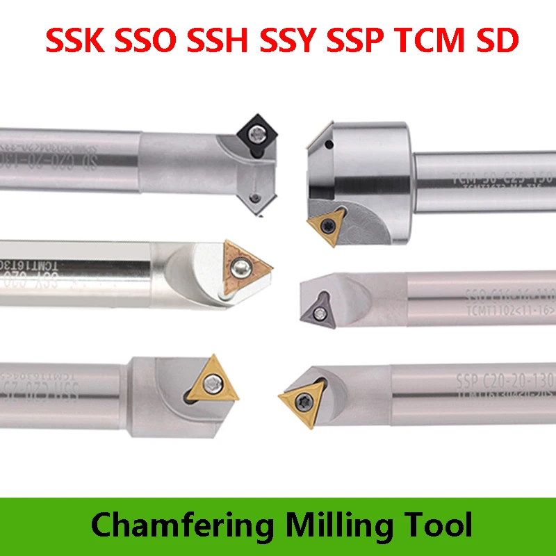 LIHAOPING 30 45 60 Degree SSK SSP SSH SSO SSY TCM SD SB C16-16-100 CNC Milling Holder Lathe Machine Chamfering Tools Insert APMT