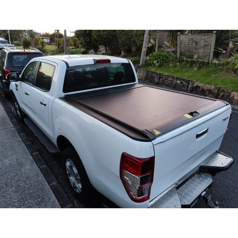 High Quality Locking Waterproof Manual Aluminum Roller Lid Tonneau Cover Fits Ranger Raptor RAM T6 T7 Pickup