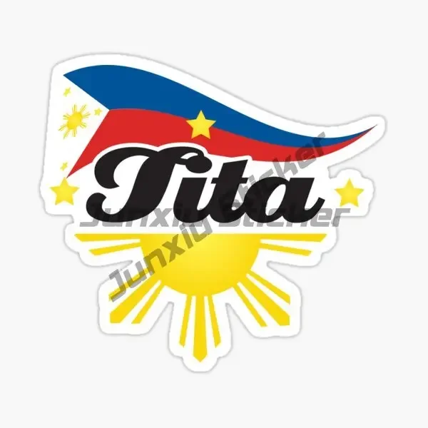 

Philippines Flag Map Sun Emblem Skull Creative Stickers Bumper Laptop Vinyl Window Helmet Off-road Decal