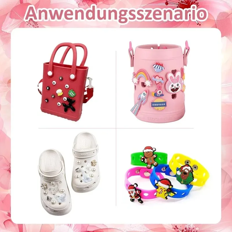 성인 및 소녀용 블링 나비 크록 참 16개, 크록 액세서리, 보석, 꽃 크록 참(신발 제외)