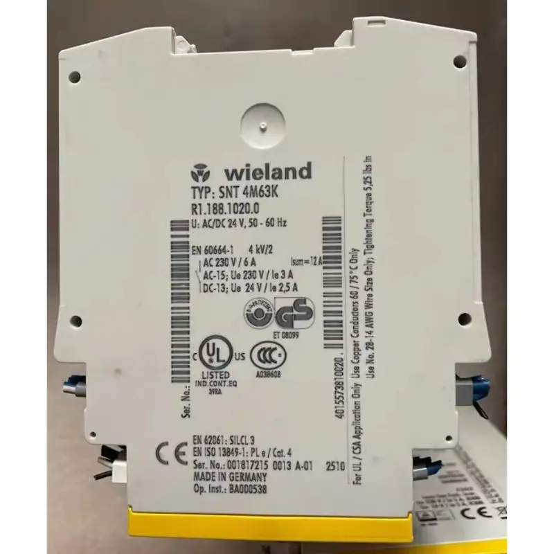 

Second hand SNT4M63K safety relay R1.188.1020.0 tested OK and shipped quickly