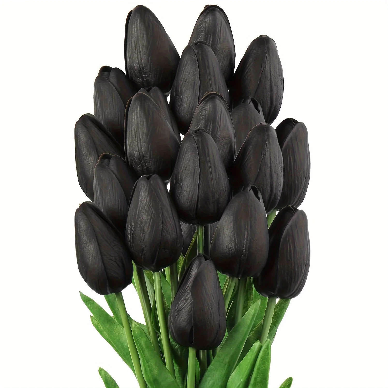 

20pcs Black Tulips Artificial Flowers, Real Touch Fake Tulips Fake Flowers For Decoration, Faux Tulips Faux Flowers Bulk Artific