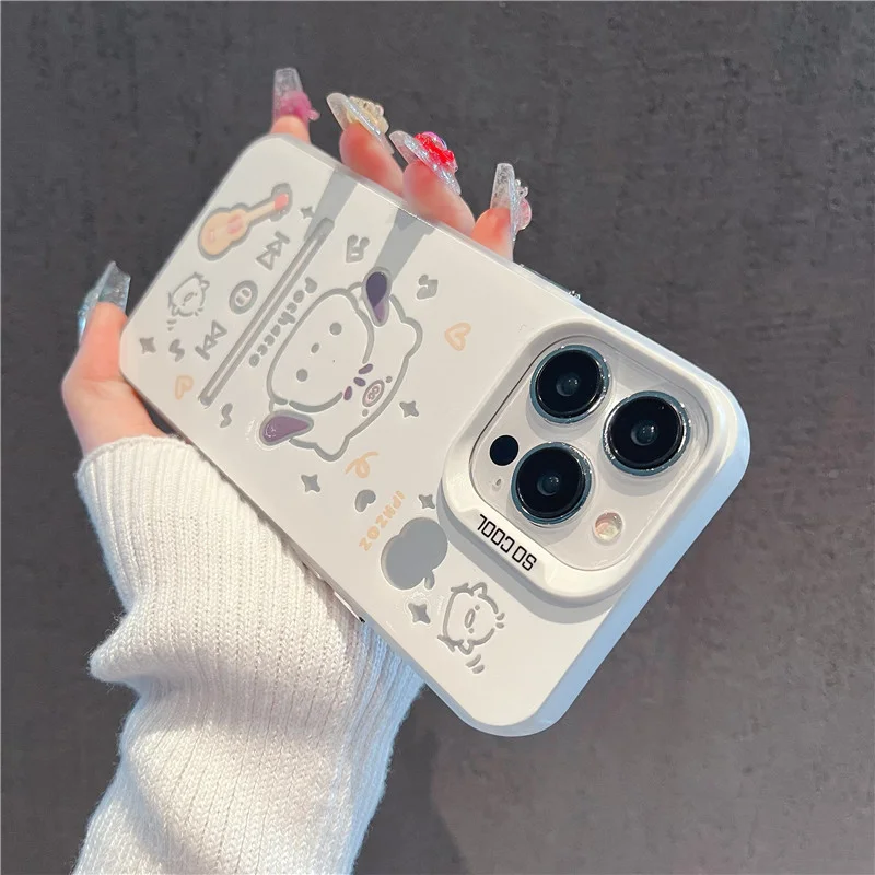 Sanrio Cinnamoroll Originality Laser Phone Case For iPhone 15 14 13 Pro Max 11 12 13 Pro XR XS MAX Y2K Lovely Anti Fall Cover