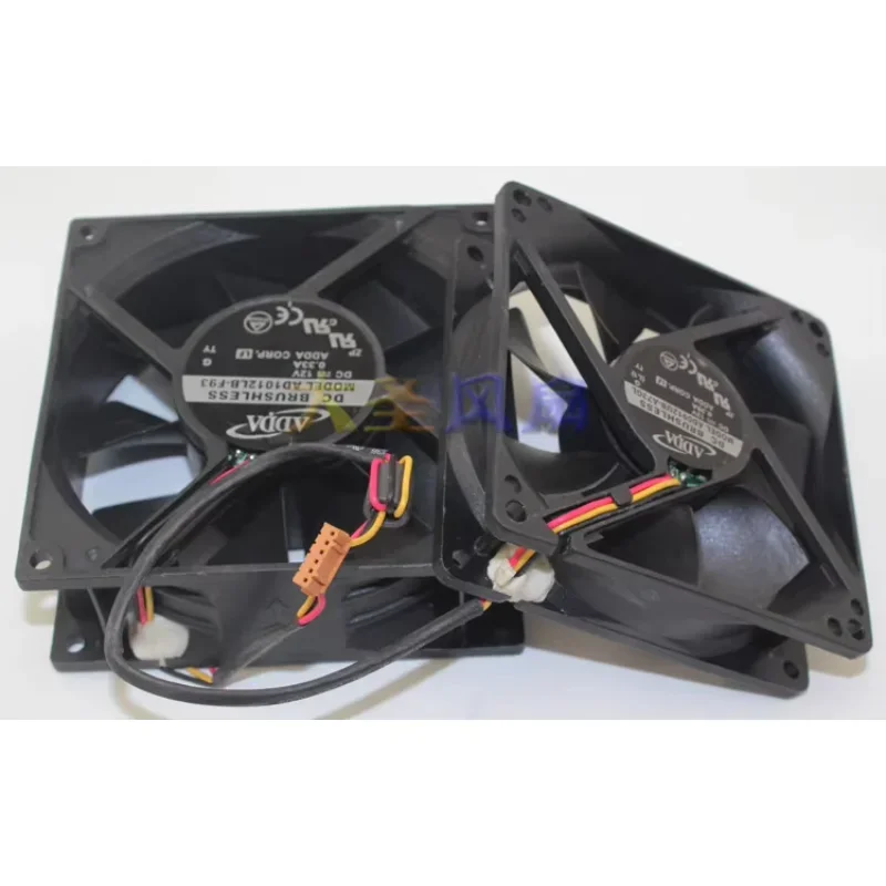 

ADDA AD0912UB-A73GL AD1012DB-F93 DC 12V 0.39A 0.33A 92x92x25mm 105x105x38mm Both Model Cooling Fan