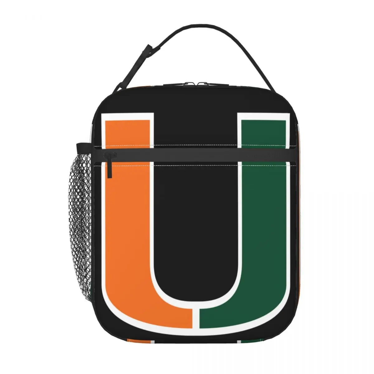 

Be Miami Hurricanes Sports Insulated Lunch Bag Reusable Portable Lunch Box Keep Warm Cool Tote Bag with Pocket for Work