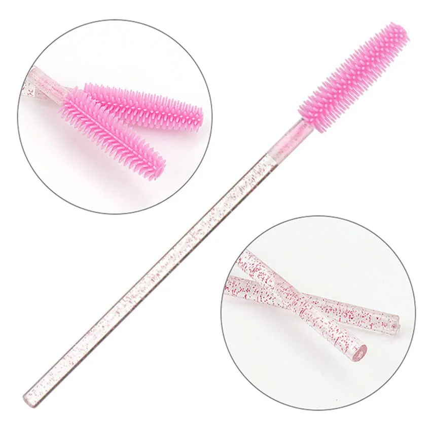 50 Cosmetic False Eyelashes Silicone Eyelash Brush Repeated Many Times Female Eyelash Lengthening Professional Beauty Tool