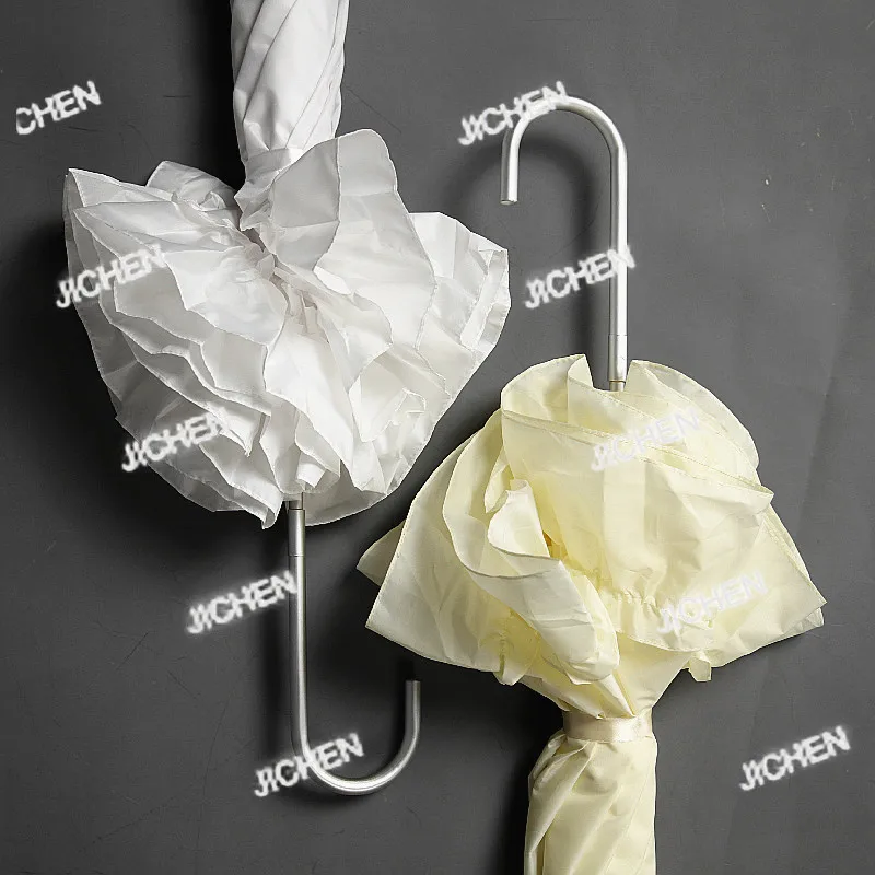 

XXH European Retro Umbrella Photography Photo Arched Princess Umbrella Straight Bar Court Style Lace Long Handle Curved