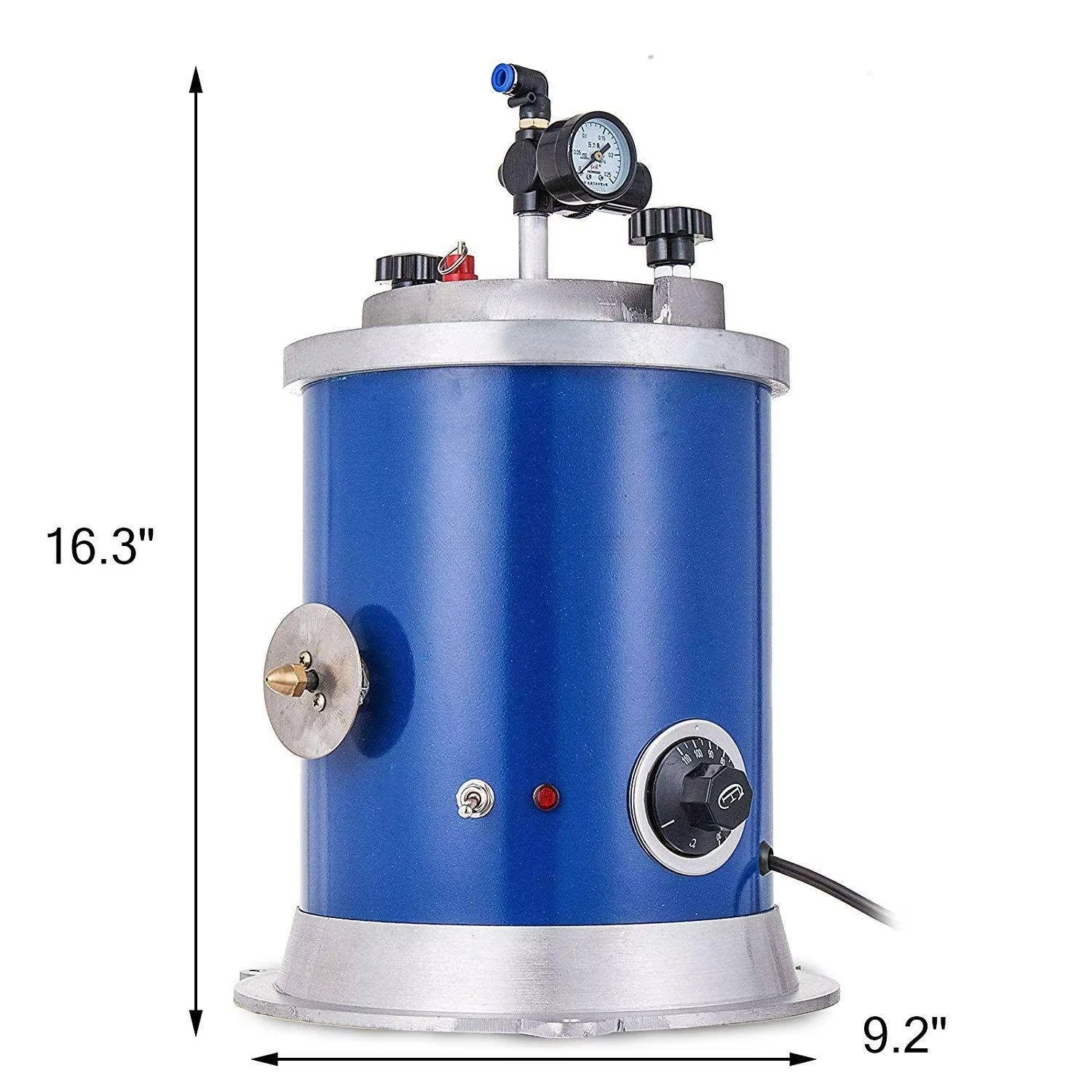 Vacuum Wax Casting Machine 2.5kg110/220V Jewelry Double Nozzle Molding 3.2 L Wax Injector Cylindrical Wax InjectionS Machine
