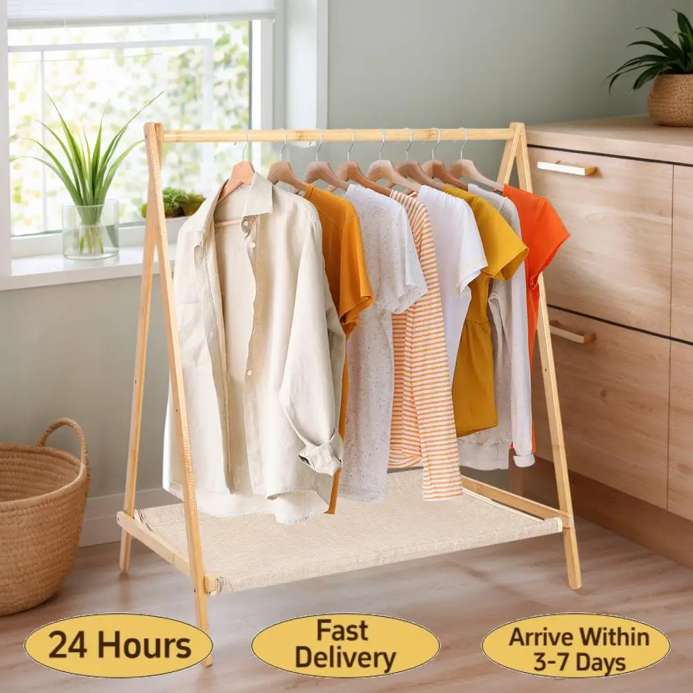 

Деревянная складная вешалка для одежды, стеллаж для хранения одежды, органайзер для прихожей и спальни