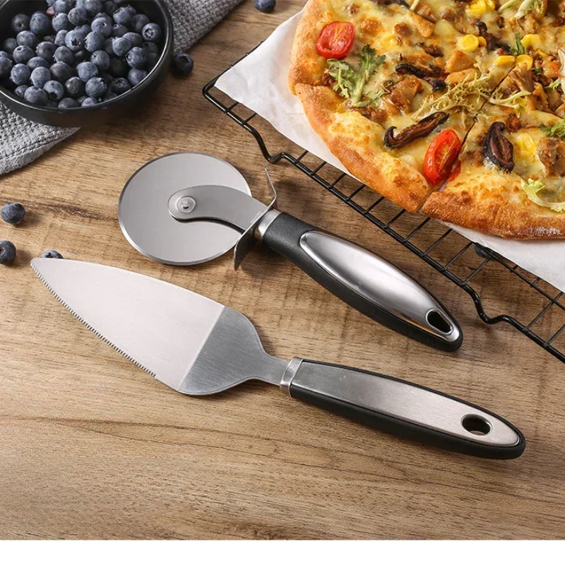 

Stainless steel, roller pizza cutter, kitchen tools, two-piece, kitchen accessories