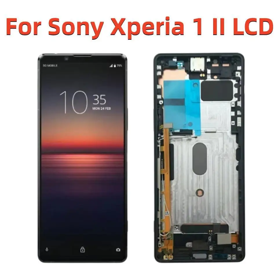 

6.5'' original For Sony Xperia 1 II XQ-AT51 LCD display with frame touch screen digitizer Assembly For Sony X1 ii lcd display