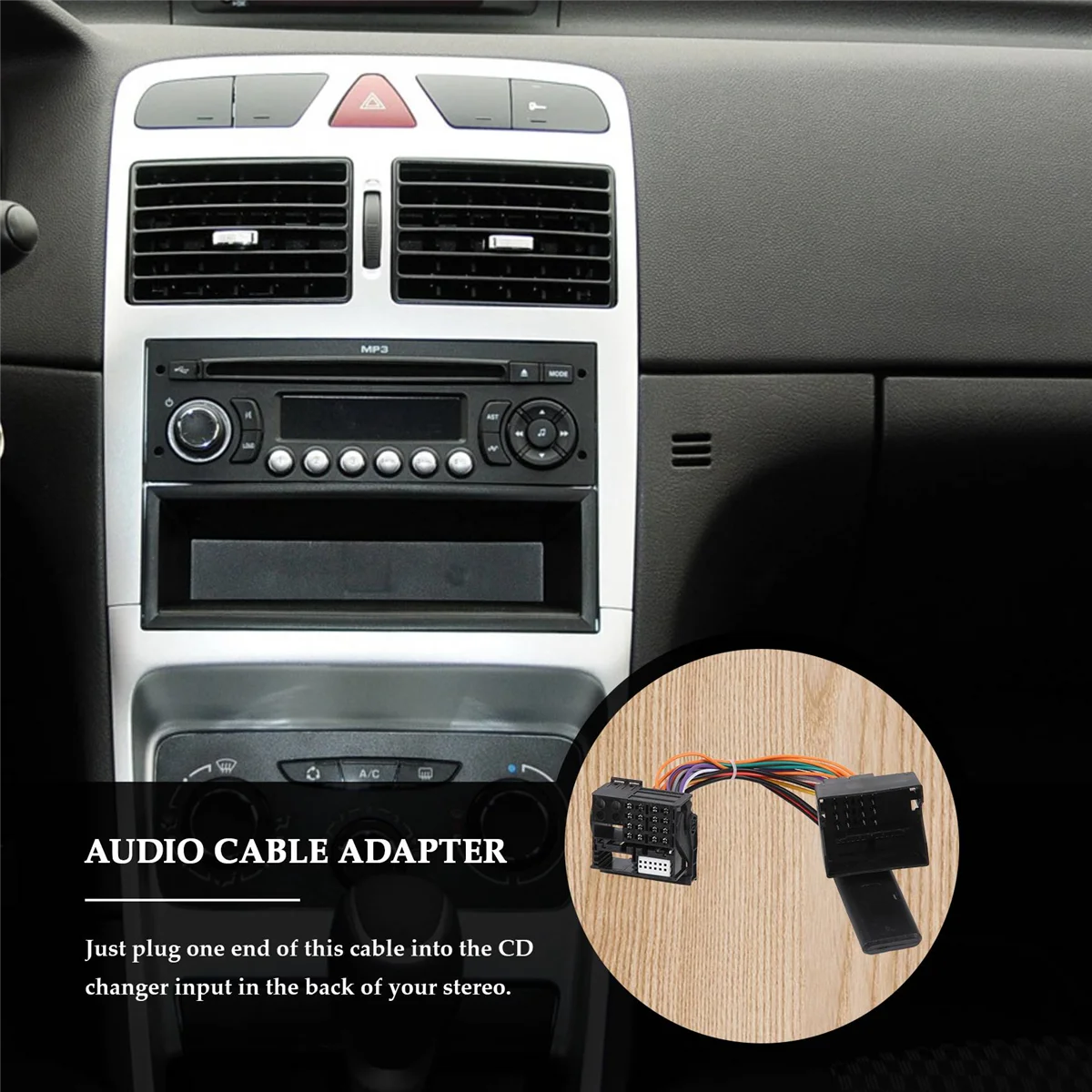 Samochodowy odbiornik audio Bluetooth 5.0 Adapter Aux do Peugeot Citroen C2 C5 RD45 RD4 Moduł radiowy Kabel Bluetooth Aux