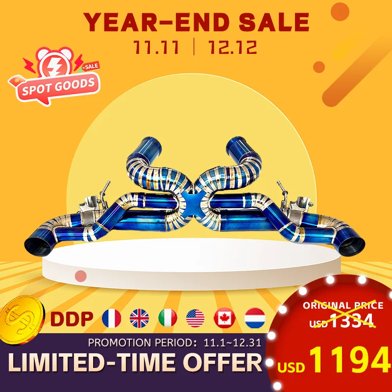 OUCHI Fabriek Directe Verkoop Catback Op Voorraad voor Mclaren GT TC4 Originele Klep Uitlaat Auto Onderdelen