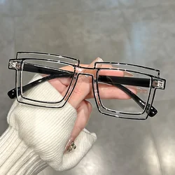 Shining Eye Square Clear Lens Glasses Anime Candy Color Fashion Cosplay Costume Glasses Computer Spectacles For Women Men