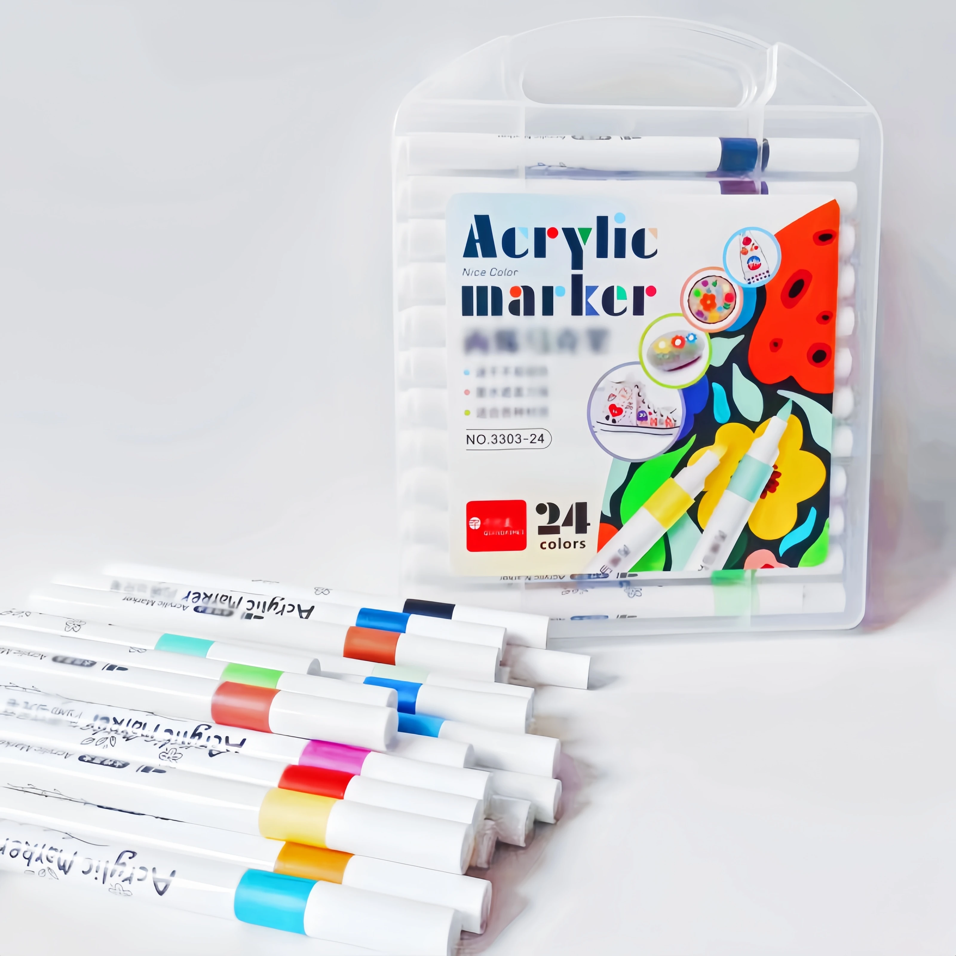 

Акриловый маркер, специальный маркер с каракулями, 24-цветная ручка, непроницаемый быстросохнущий маркер