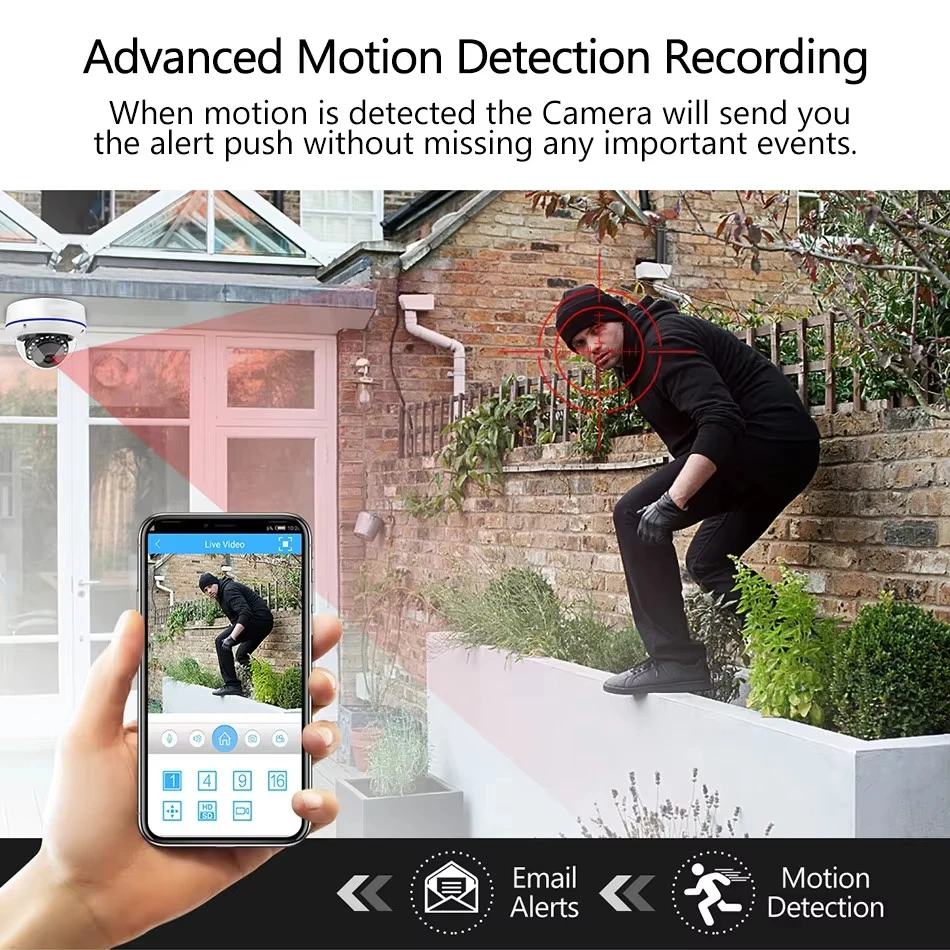 Techage Ultra HD 5MP 4MP POE IP-POE p2p2